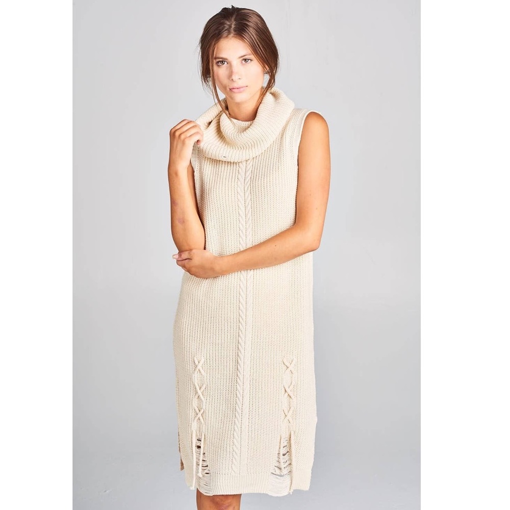 Cowl Neck Sweater Dress